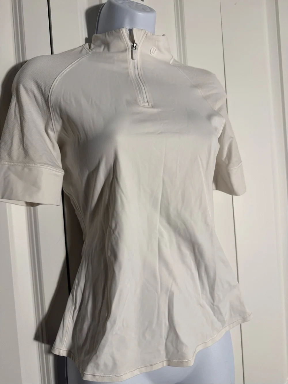 Lululemon Nulux Half-Zip Golf Short-Sleeve Shirt in White